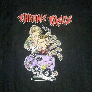 Chronic Tacos Medium Mens T Shirt-Has Red Stain